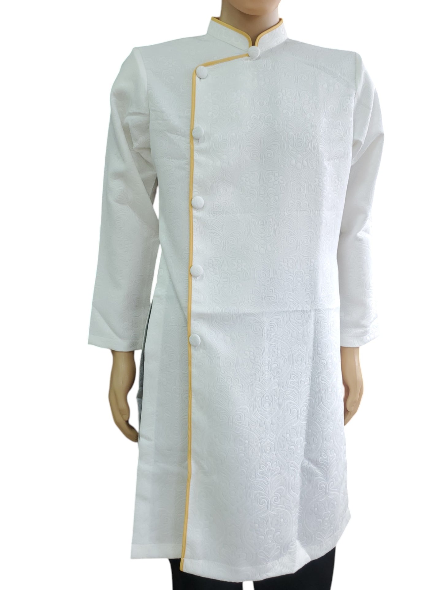 Men's Ao Dai, Embossed with Trim