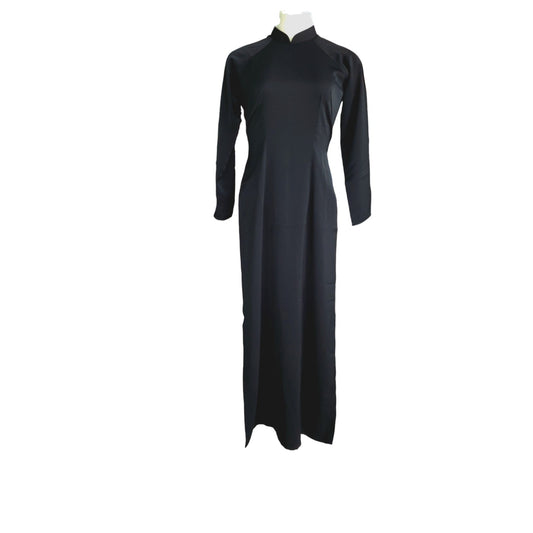 Solid Black Ao Dai