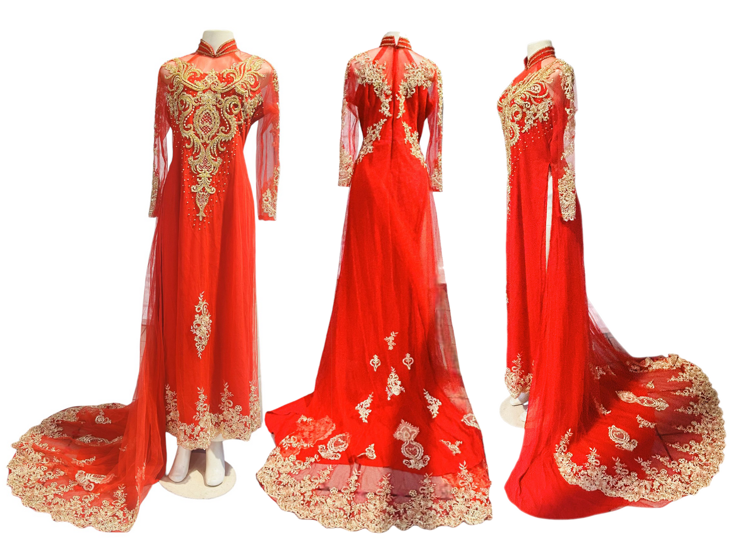 Bedazzled Wedding Ao Dai (Custom)