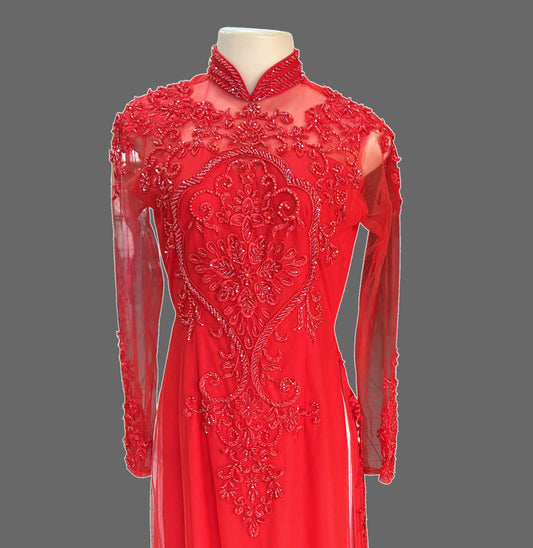 Bedazzled Wedding Ao Dai (Custom)