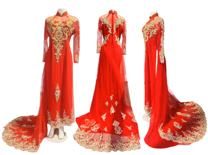 Bedazzled Wedding Ao Dai (Custom)