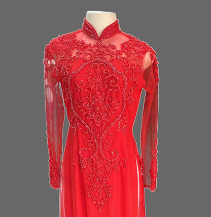 Bedazzled Wedding Ao Dai (Custom)